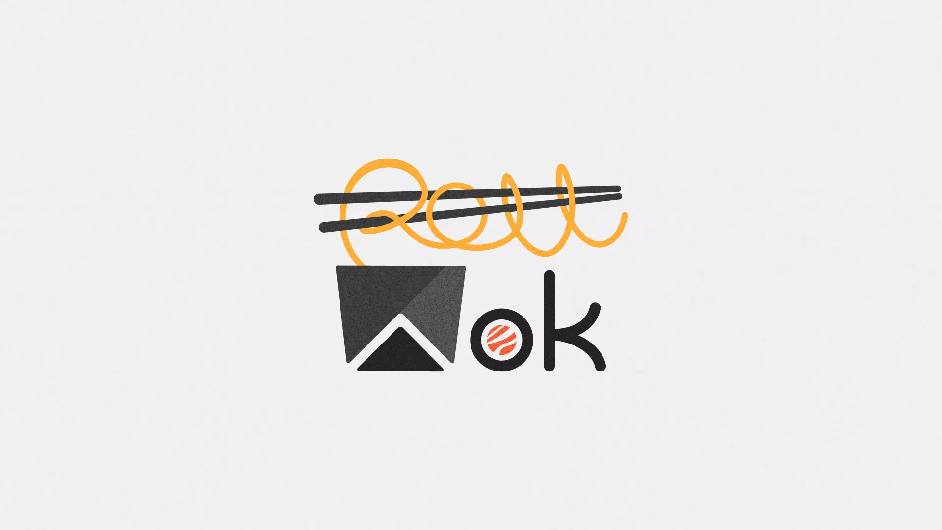Разработка логотипа суши-бара «Roll Wok Club» в Мамадыше